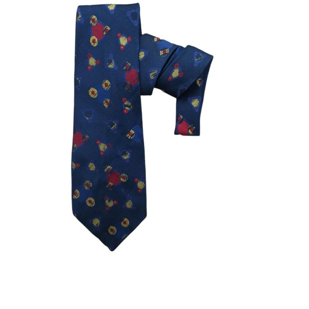 EMILIO PUCCI Blue Geometric Silk Tie ITALY 56"/ 3.5" EC
